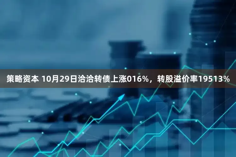 策略资本 10月29日洽洽转债上涨016%,转股溢价率19513%